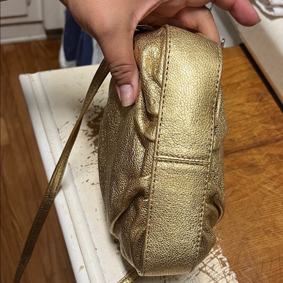 kate spade Metallic Gold Pleated Crossbody Bag - Picture 5 of 10